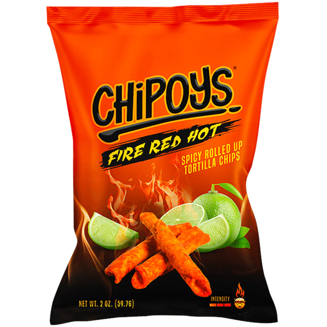 CHIPOYS FIRE RED HOT Patatine piccanti con lime (113 g) – LeonettiFood