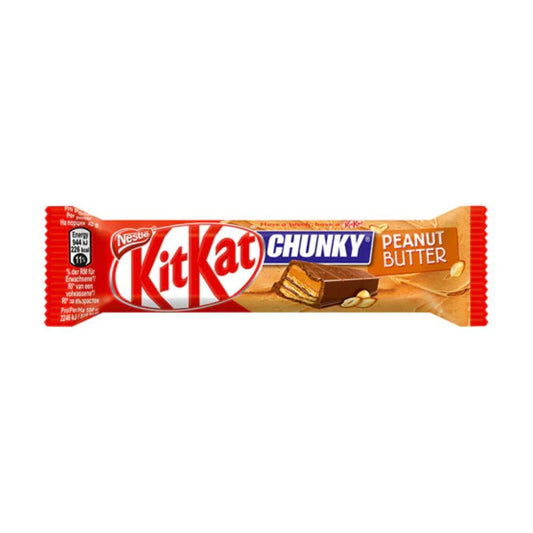 Kit Kat Chunky Peanut Butter, barretta wafer al cioccolato con burro d'arachidi da 42g