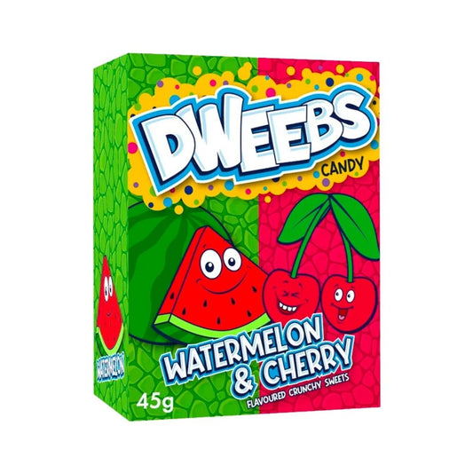 Dweebs Candy Watermelon&Cherry, caramelle aspre al gusto di anguria e ciliegia da 45g