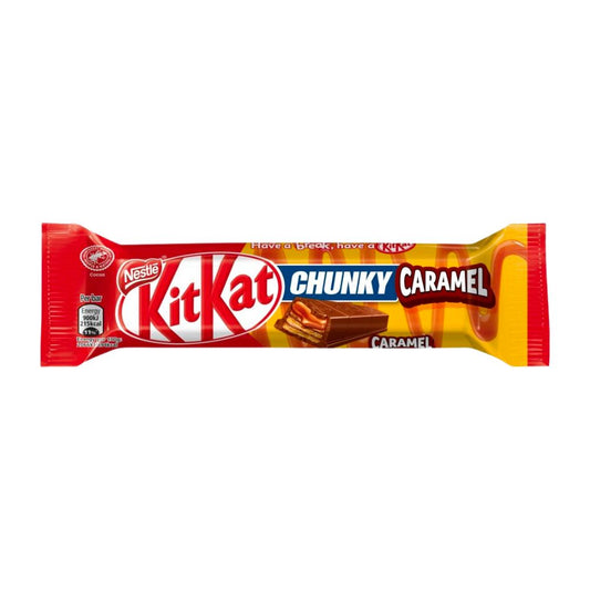 Kit Kat Chunky Caramel, wafer ricoperto di cioccolato e ripieno di caramello da 43.5g