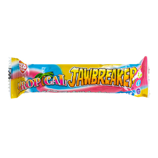 Tropical Jawbreaker Balls, caramelle dure ripiene di gomma da masticare al gusto di frutta tropicale da 33g