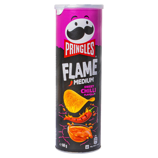 Pringles Flame Sweet Chili, patatine al gusto di peperoncino dolce da 160g