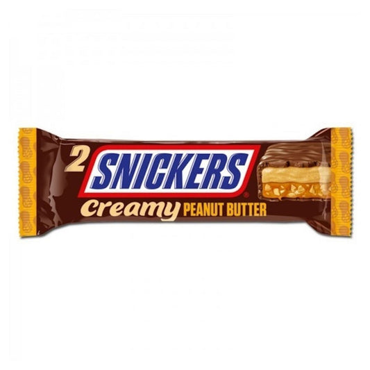 Snickers Creamy Peanut Butter, barretta di cioccolato al burro d'arachidi da 36.5g